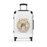 GMP God Money Power Tiger Carry-On Suitcase — Motivational Travel Luggage