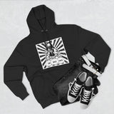 Hoodie “God Money Power” Graphic Pullover — Retro Boxing Design