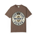 God Money Power T-Shirt — Crown Emblem Graphic Tee (God • Money • Power)