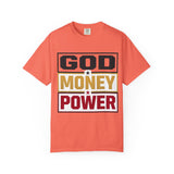 God Money Power Graphic T-Shirt — Bold Statement Tee