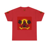 Surf Saint T‑Shirt — Vintage Palm Beach Vibes ("Our Savior Protects" Banner)