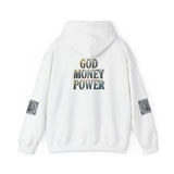 God Money Power Hoodie — Graphic Religious Streetwear Hoodie