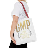 GMP Tote Bag - "God Money Power" Gold Lettering Inspirational Canvas Tote