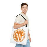 Tote — GOD MONEY POWER (GMP) Orange Logo All-Over Print