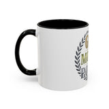 God Money Power Accent Coffee Mug — Inspirational Faith & Success Ceramic Mug (11/15 oz)
