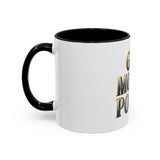 God Money Power Accent Coffee Mug - Inspirational Faith & Prosperity Ceramic Mug (11/15oz)