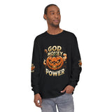 God Money Power- Halloween Pumpkin Long Sleeve Tee