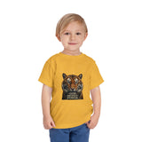 Toddler Tee — Tiger Face "God Money Power" Graphic