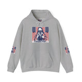 Patriotic Boxer Dog Hoodie — 'God, Money, Power' Americana Pullover