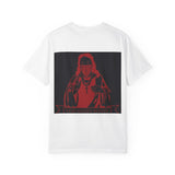 T-Shirt — Red Blindfolded Nun Graphic Tee (I Gave Money, Woke Up)
