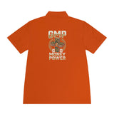 Money Power Polo — Men's White Sport Polo with 'GMP Money Power' Gold Dice Emblem