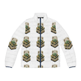 God Power Puffer Jacket — Men’s Printed Quilted Winter Coat