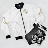 Bomber Jacket — GMP GOD Money Power Logo White All-Over Print