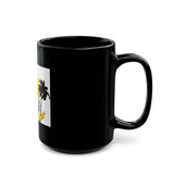 Black Ceramic Mug — Tropical St. Icon Design with 'God Blessed Florida' Banner
