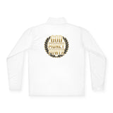 Quarter-Zip Pullover — 'God Money Power' Gold Crest