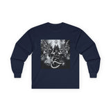 Angel Of Death Long Sleeve Tee — Dark Fantasy Angel & Serpent Graphic