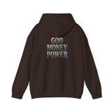 God Money Power Hoodie — Graphic Religious Inspirational Pullover
