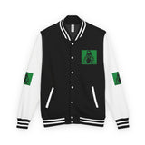 Letterman Jacket — 'God Money Power' Graphic Varsity Jacket