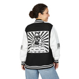 Letterman Jacket — 'God Money Power' Vintage Graphic Varsity Jacket