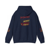 Motivational Hoodie — "Put God First: Hustle for the Money, Put Yourself in Power"