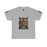 Tiger Graphic Tee — 'God • Money • Power' Bold Vintage Animal Shirt