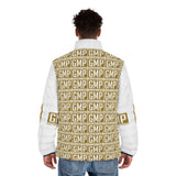 GMP Logo Puffer Jacket — Gold Repeat all-over Print