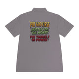 Faith & Hustle Polo — "Put God First, Hustle for the Money, Put Yourself in Power" Sport Shirt