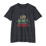 God Money Power T-Shirt – Retro Faith & Hustle Graphic Tee
