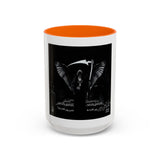 Angel Of Death Grim Reaper Black Accent Coffee Mug — Dark Gothic Scythe Design (11/15oz)