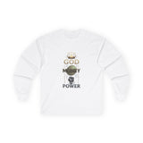 God Money Power Long Sleeve Tee — Faith & Ambition Graphic Shirt