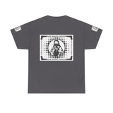Graphic Tee — “God Money Power” Retro Stencil Jesus Streetwear T‑Shirt