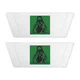 Slide Sandals — Green Graphic Removable‑Strap Slides for Men