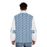 GMP Branded Puffer Jacket — All-Over Logo Men's Winter Coat