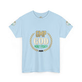 GMP God Money Power Tee — Motivational Gold Laurel Graphic T-Shirt