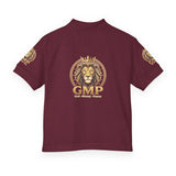 Youth Polo Shirt – Gold Lion Crest "GMP" School/Team Logo