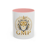 Lion Crest Accent Coffee Mug — GMP Logo Gold Shield
