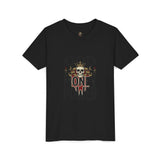 Youth Tee — 'God Money Power' Skull Graphic Shirt
