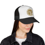 GMP Gold Logo Trucker Cap – God Money Power Mesh Hat