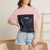Angel Of Death- Reaper Angel Graphic T-Shirt – Dark Gothic Scythe Design