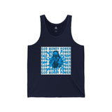 God Money Power Tank Top — Blue Graphic Faith & Hustle Sleeveless Shirt