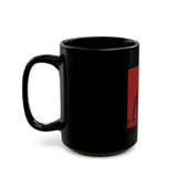 Black Mug — 'God Money Power' Religious Icon Graphic Coffee Mug (11oz/15oz)