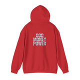Hoodie — "God Money Power" Chrome Text Pullover