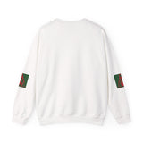 Crewneck Sweatshirt — Vintage Tarot Priestess Graphic (Green & Red)