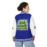 Letterman Jacket — "God Money Power" Varsity Bomber