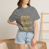 God Money Power T-Shirt — Bold Gold Graphic Tee