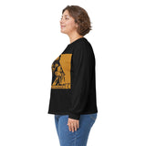 Long Sleeve Tee — 'God Money Power' Masked Saint Graphic