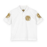 Youth Polo Shirt — Gold "GMP" (God Money Power) Emblem