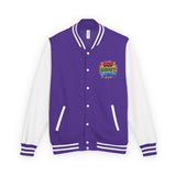 Letterman Jacket — "God Money Power" Retro Graphic Varsity Jacket