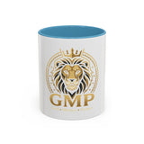 Lion Crest Accent Coffee Mug — GMP Logo Gold Shield