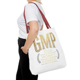 GMP Tote Bag - "God Money Power" Gold Lettering Inspirational Canvas Tote